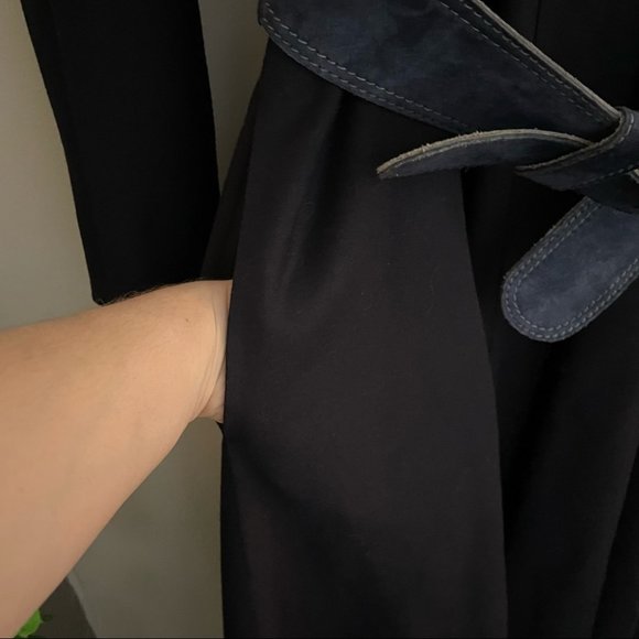 Vintage Ann Klein 100% wool long wrap coat size 8 - Picture 7 of 7